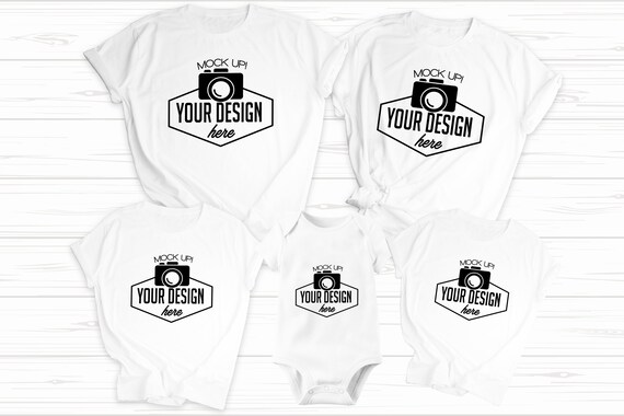 Download Family Blank White T Shirt Mockups Bella Canvas Etsy