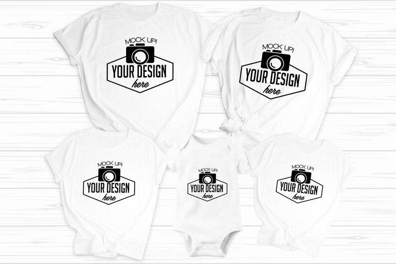 Download Family Blank White T-Shirt mockups Bella Canvas | Etsy