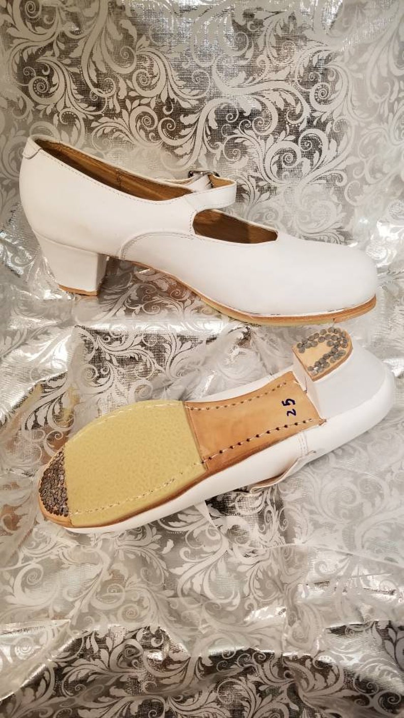 White Ballet Folklorico Dancing Shoes Etsy