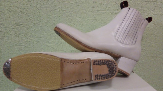 White Leather Classic Folklorico Dance Boots - Etsy