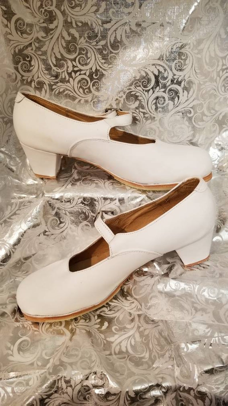 White Ballet Folklorico Dancing Shoes Etsy