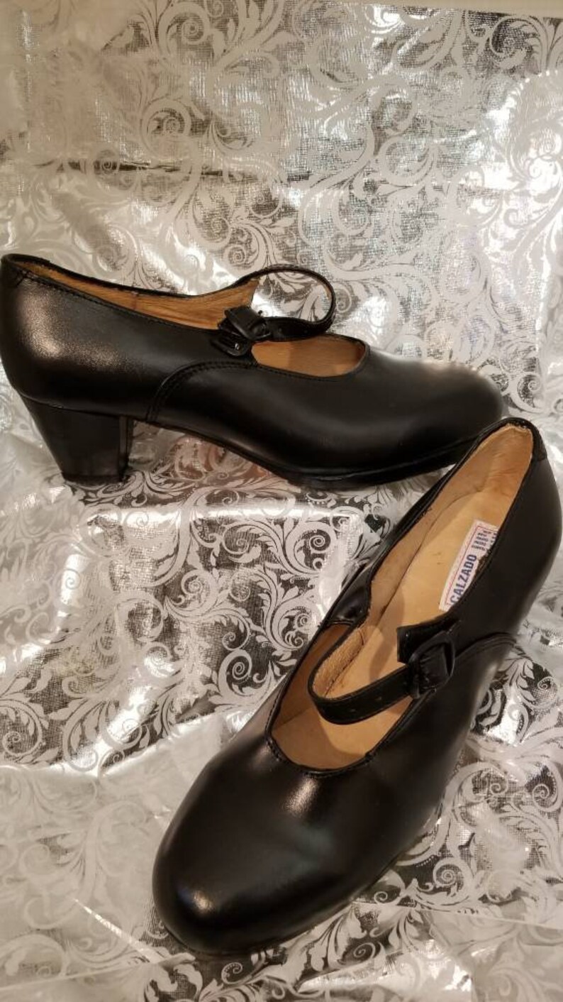 Zapatos De Folklore Mujer Black Ballet Folklorico Dancing Shoes | Etsy