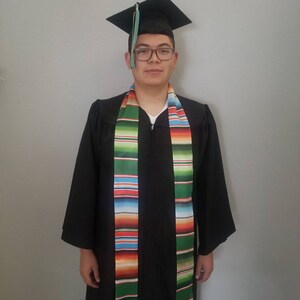 Mexican Zarape Graduation Sash. Silk