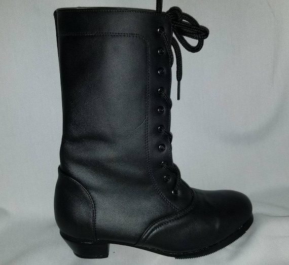Botas de Baile Folklorico Adelitas de Mujer en Blanco y Negro | Etsy México
