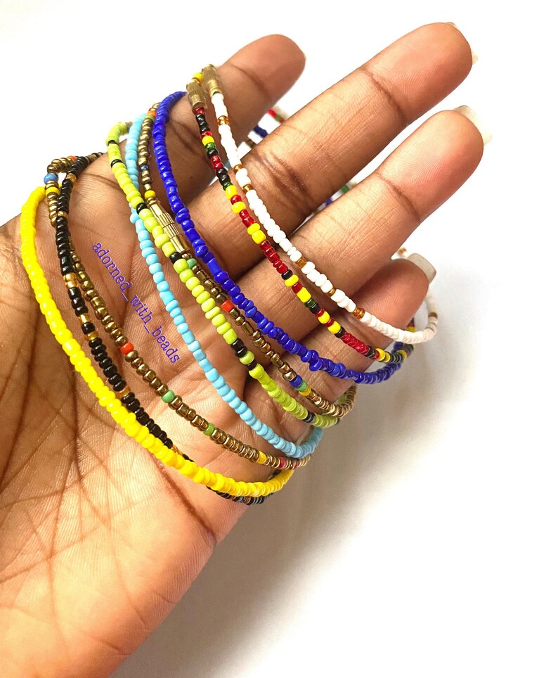 African Ankle Beads Anklets Ankle Chains Beaded Jewelry Etsy