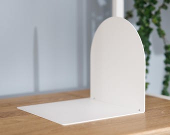 Fermalibri Wega - Design con lati rotondi e quadrati in nero o bianco