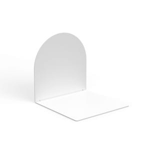 Serre-livres Wega - Tôle d'acier robuste en blanc ou noir.