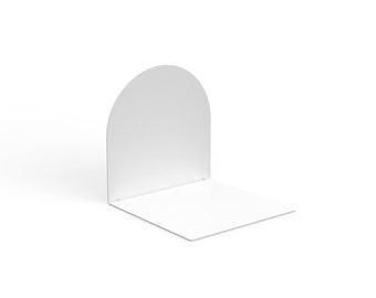 Bookend Wega made of metal in round & square, white or black