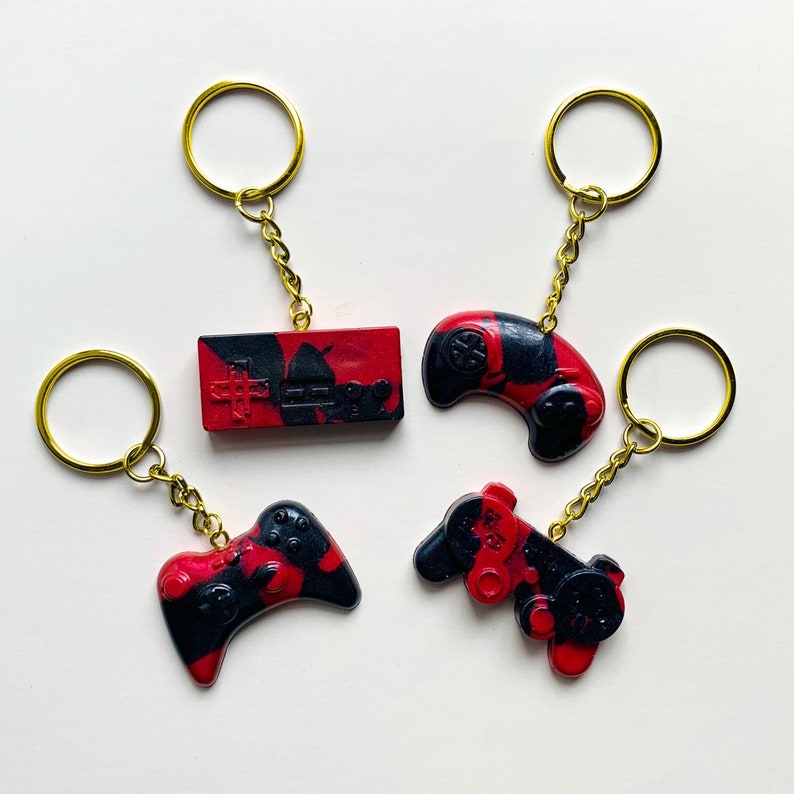 Resin Game Controller Keychains Game Controller Keychains Etsy