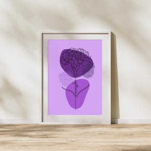 Sagittarius - Zodiac Flower Digital Art Print