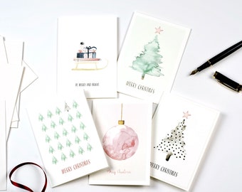 Christmas card set | Merry Christmas | 5x folding card with envelope A6 Christmas card Christmas card