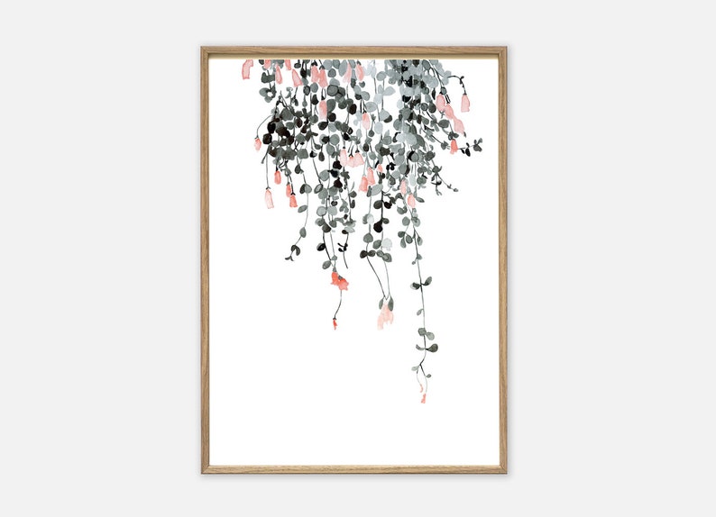 Art print Urban Plant Poster plants pictures plant pictures wall pictures plants watercolor picture hand-painted flower pictures image 1