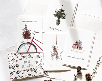 Weihnachtskarten Set | Christmas | 5x Klappkarte mit Umschlag A6 Weihnachten Karte Weihnachten Weihnachtskarte