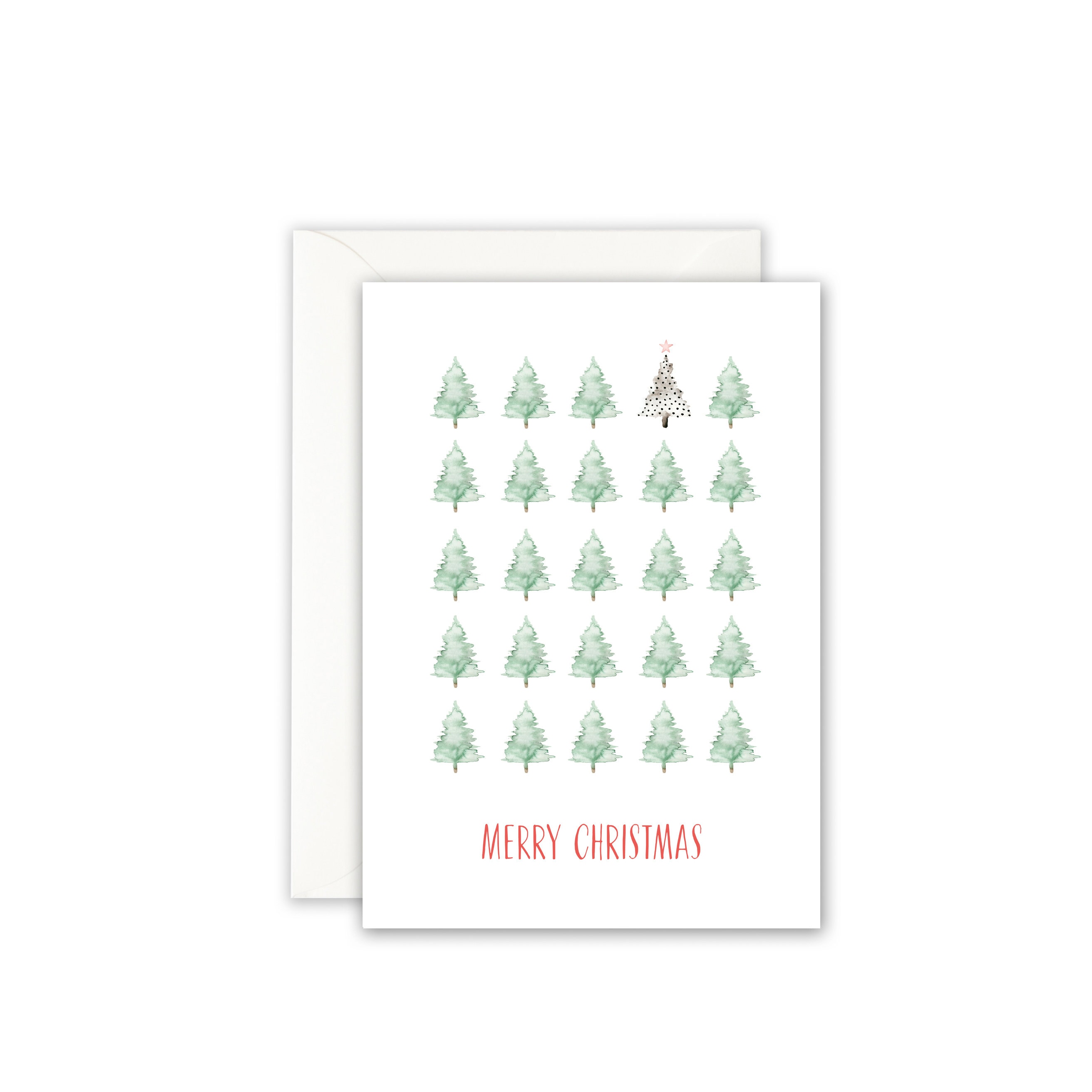 Weihnachtskarten Set Frohe Weihnachten 5x Klappkarte mit Umschlag A6