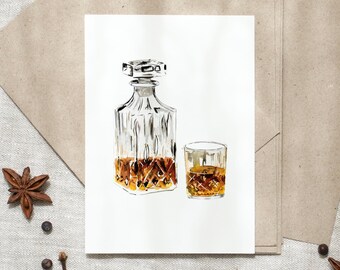 Postcard | Whisky | Postcard A6 Card Postcard Birthday Birthday Card Card Birthday Cocktail Card Whisky
