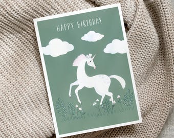 Carte postale licorne A6 carte anniversaire enfant carte postale enfant anniversaire carte d'anniversaire licorne cadeau anniversaire