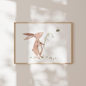 Pósters | Conejito - Para ti | Imagen A4 y A3, póster para habitación de niños, póster de animales para habitación de niños, regalo para niño, regalo para niña, póster para niños