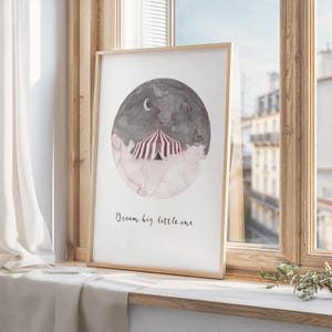 Pósteres | Sueña en grande pequeño | Póster de imagen para habitación de niños, póster de animales para habitación de niños, regalo para niño, póster para niña, póster para bebé y niño