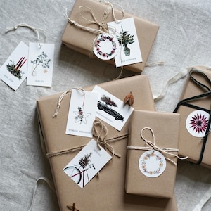 Geschenkanhänger Weihnachten druckbar 9er Set | Weihnachtsgeschenkanhänger Vorlage druckbar | Digitaler Download