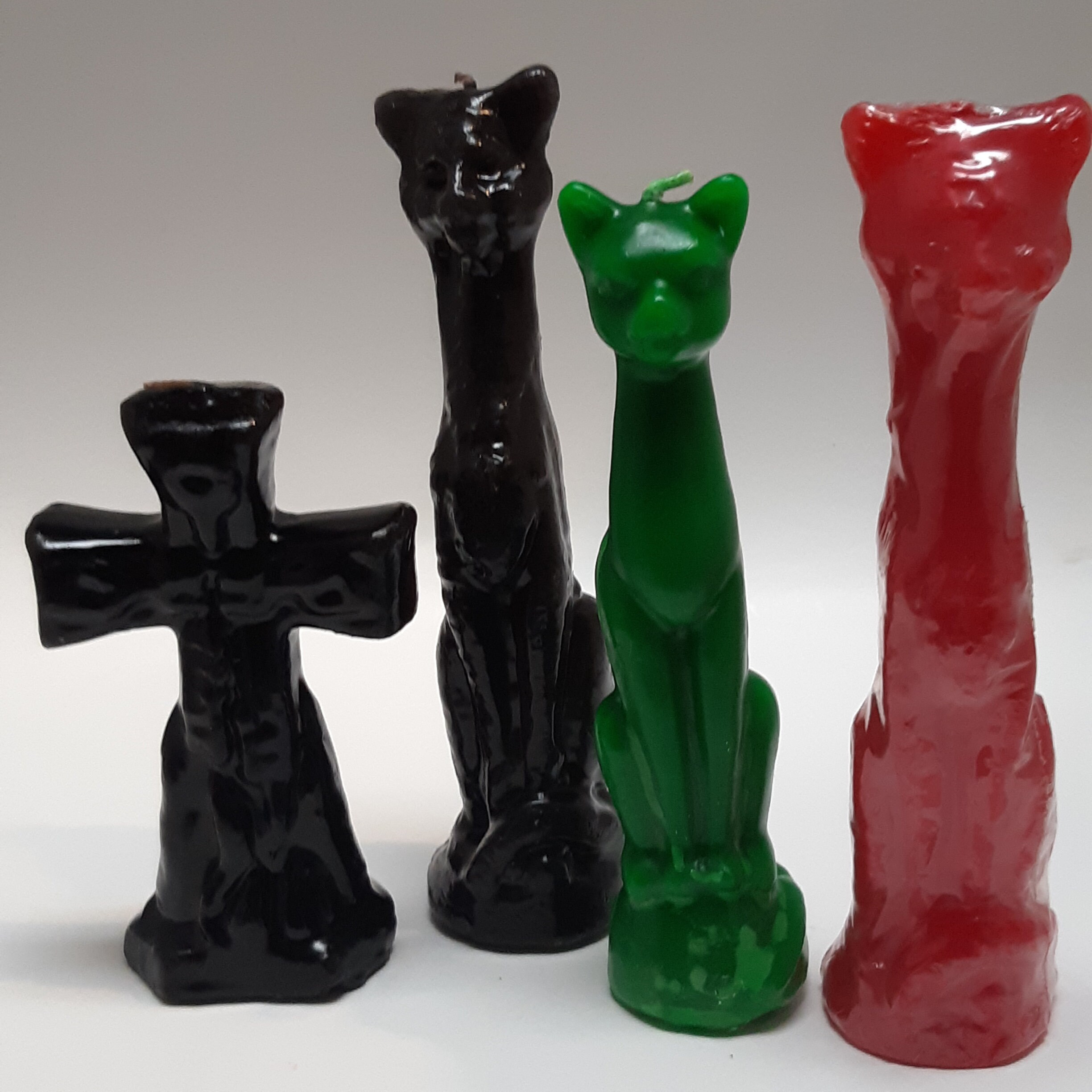 Cat Candles Black Cat Candles Green Cat Candles Red Cat Etsy