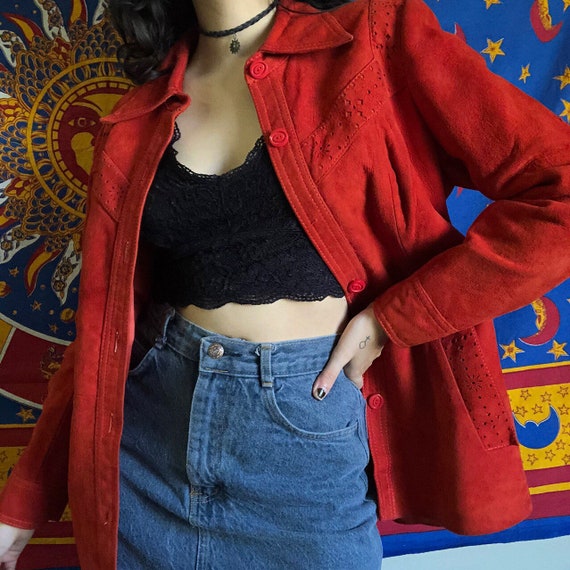 70s Red Suede Jacket
