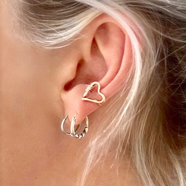 Heart Ear Cuff Etsy