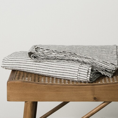 Linen Flat Sheet in Green / Twin Full Double Queen King Etsy