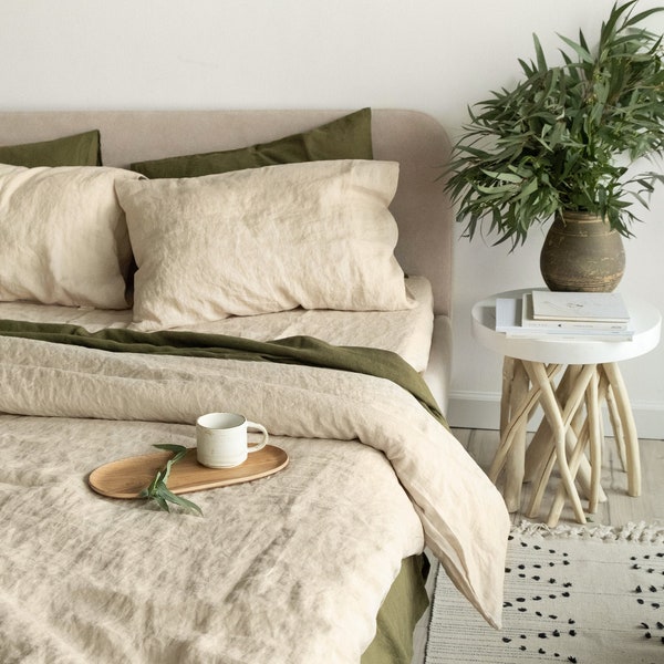 Linen Bed Set Etsy