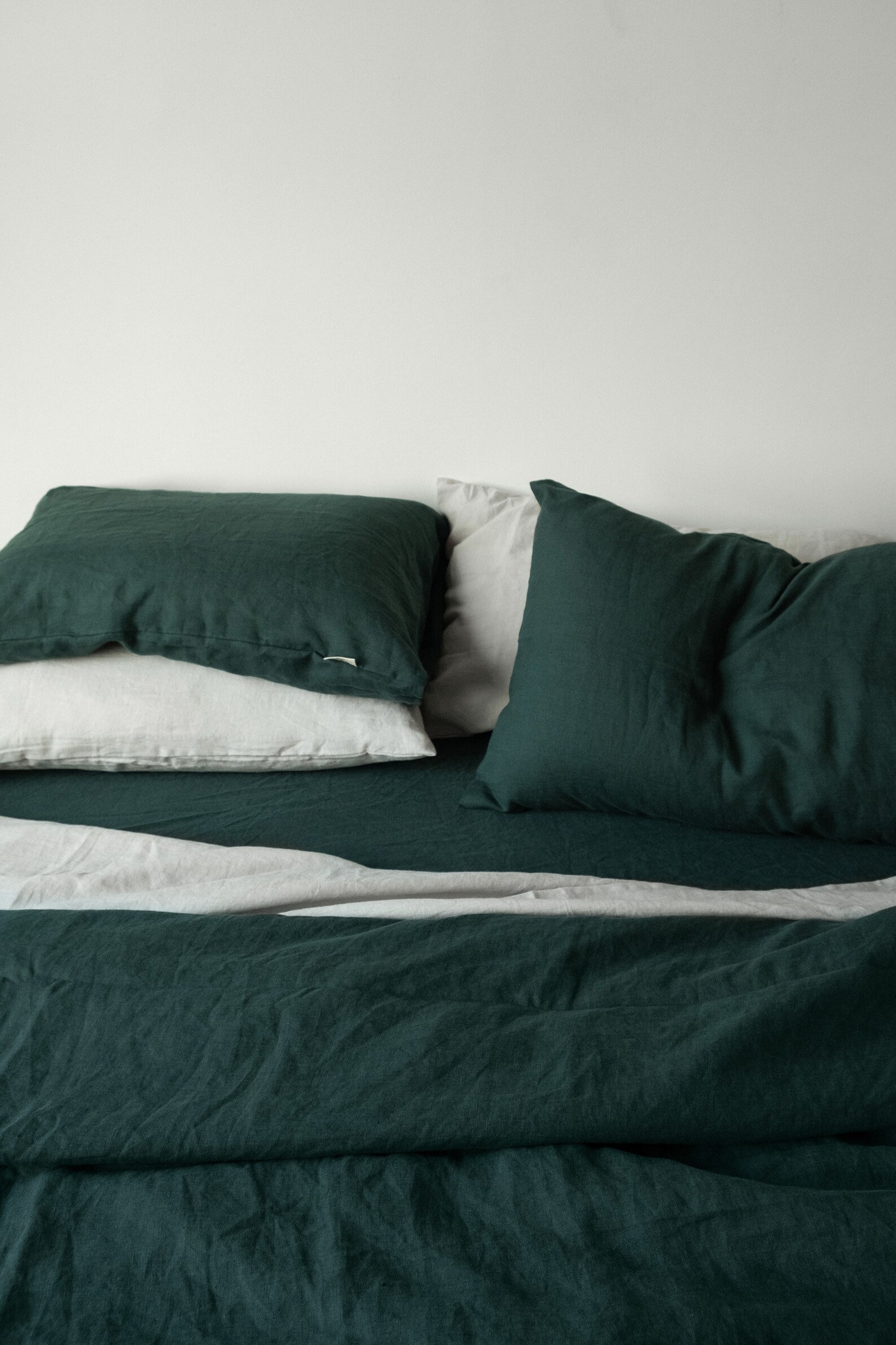 Linen Pillowcase in Emerald Green / Standard Full Queen Etsy