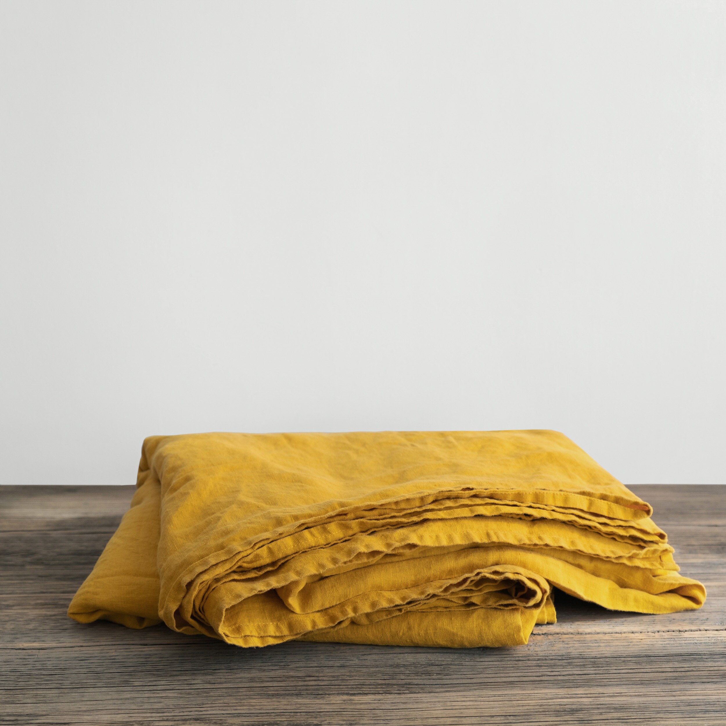 Linen flat sheet in Mustard / Twin Full Double Queen King Etsy