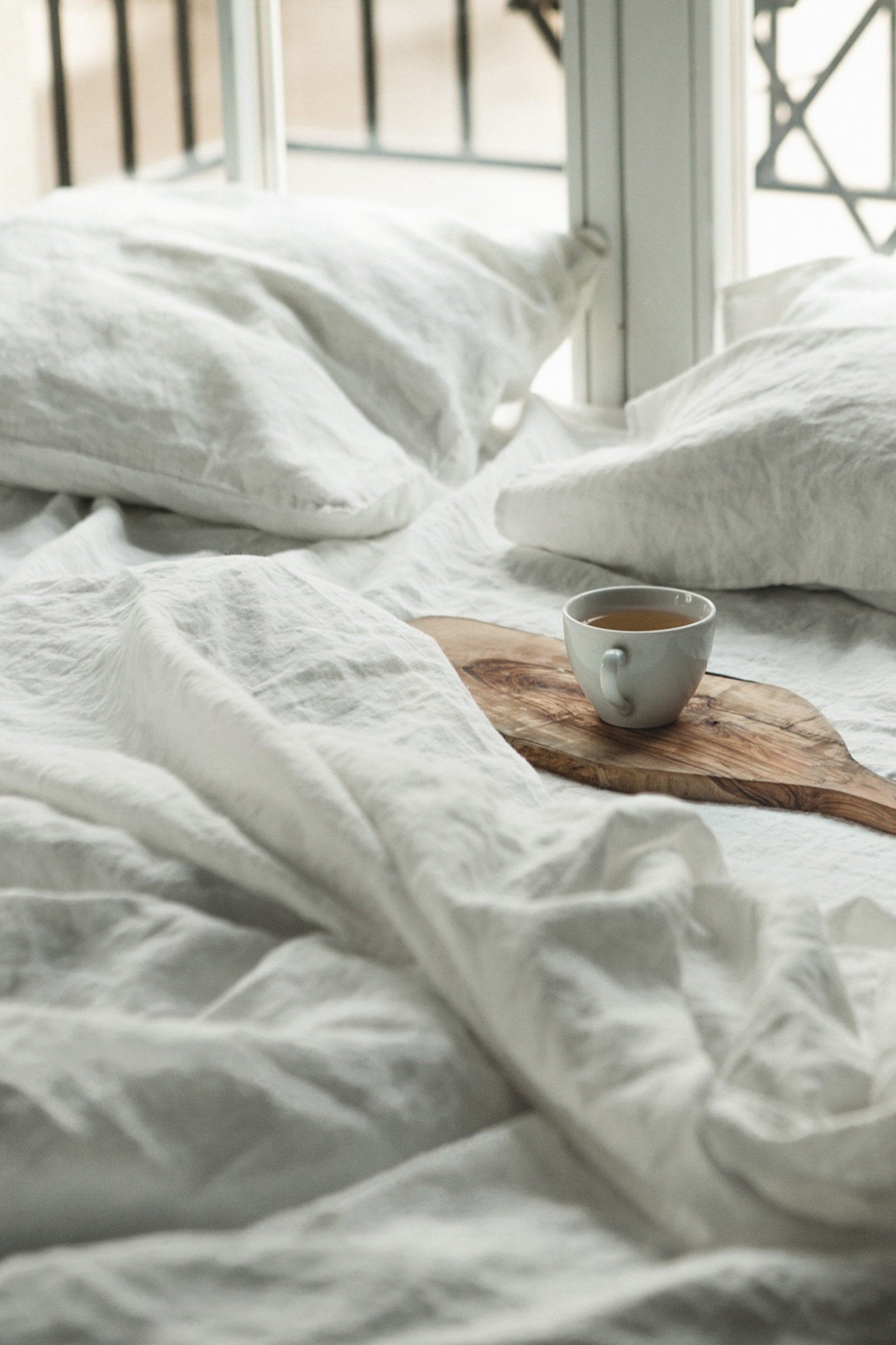 Linen Fitted Sheet in White / Linen Sheet in Queen Full King Etsy