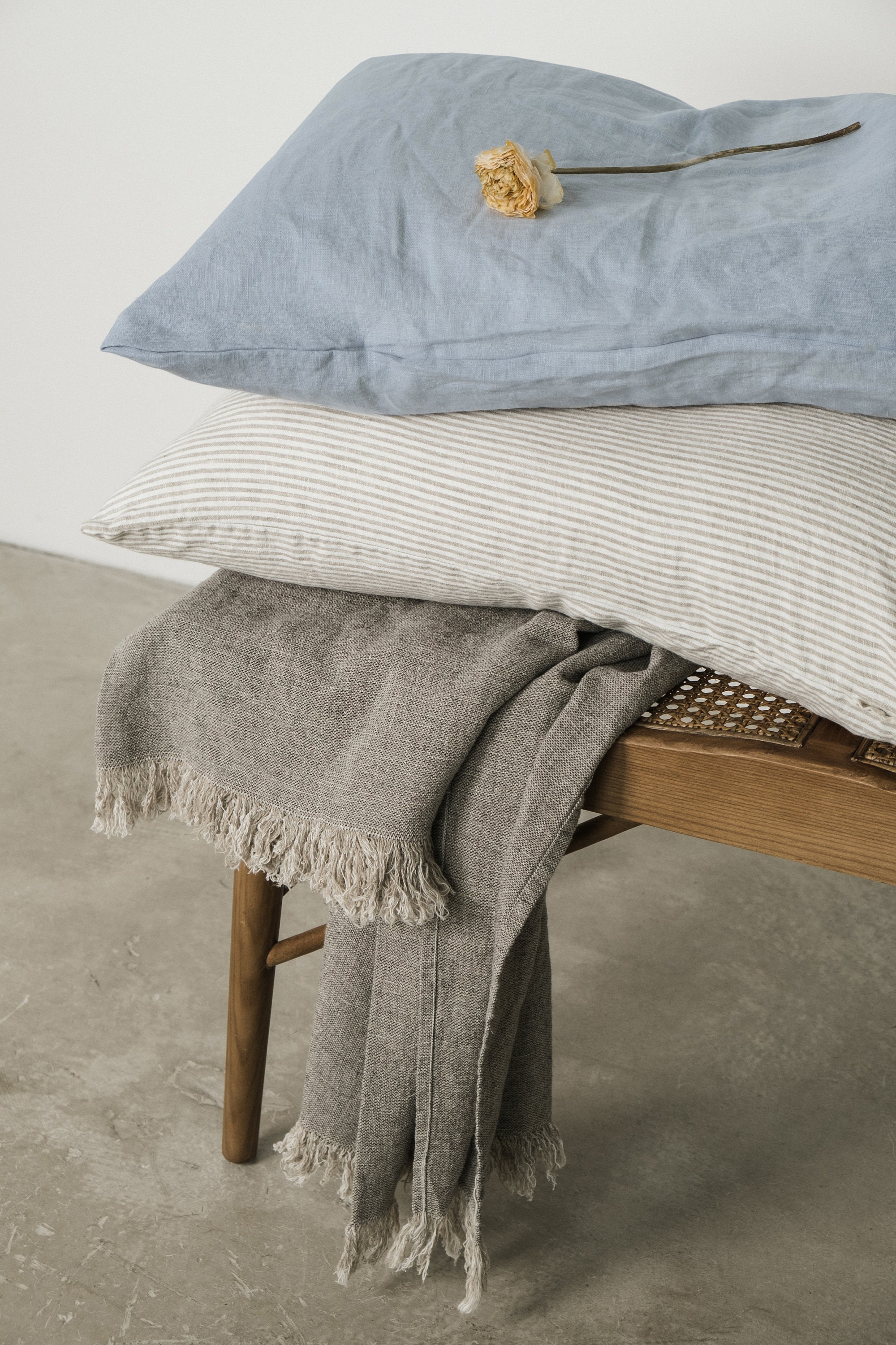 Grey Linen Throw Linen Throw Blanket Light Grey Throw Etsy