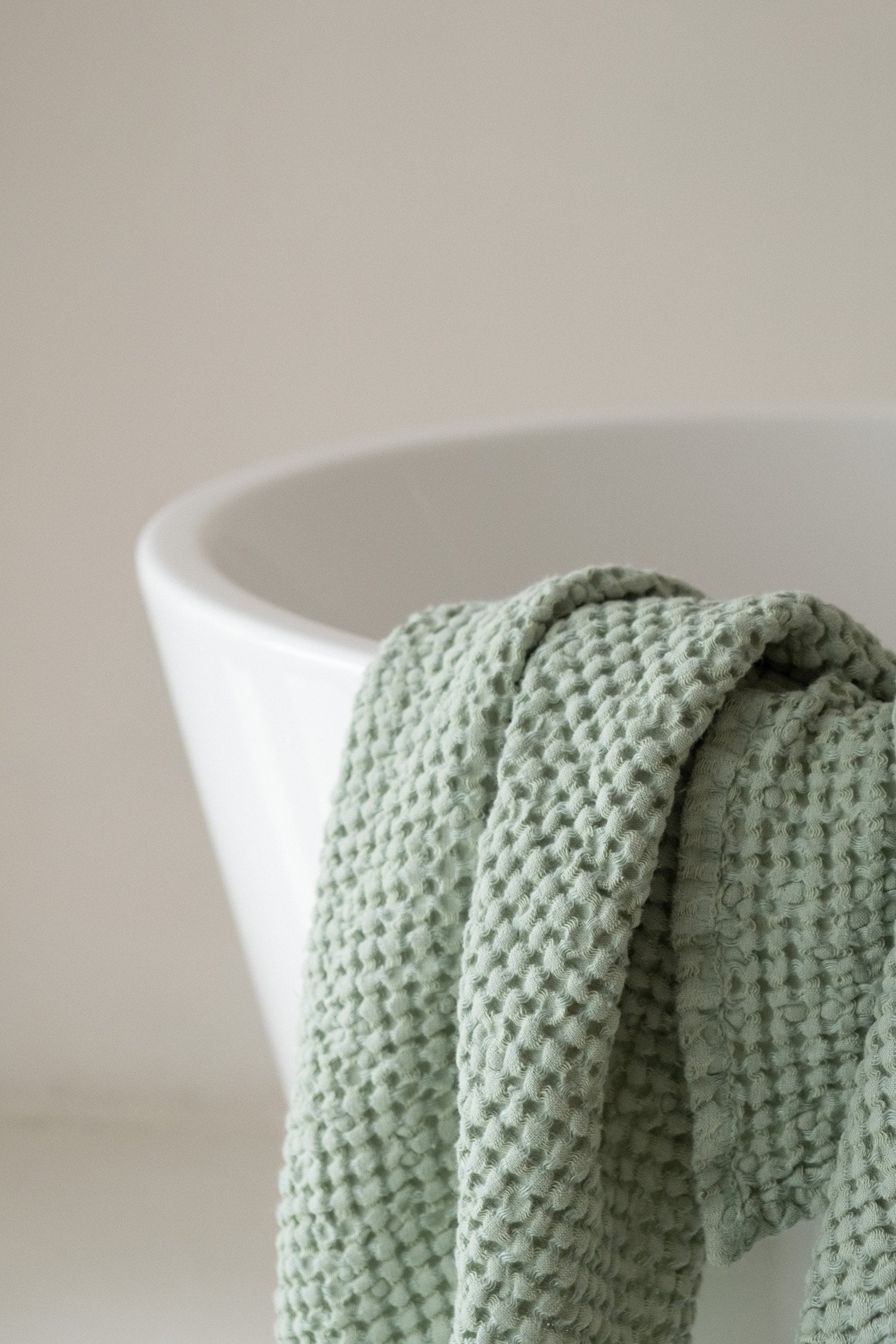 Linen Large waffle towels SET in Sage Green color/Face body Etsy