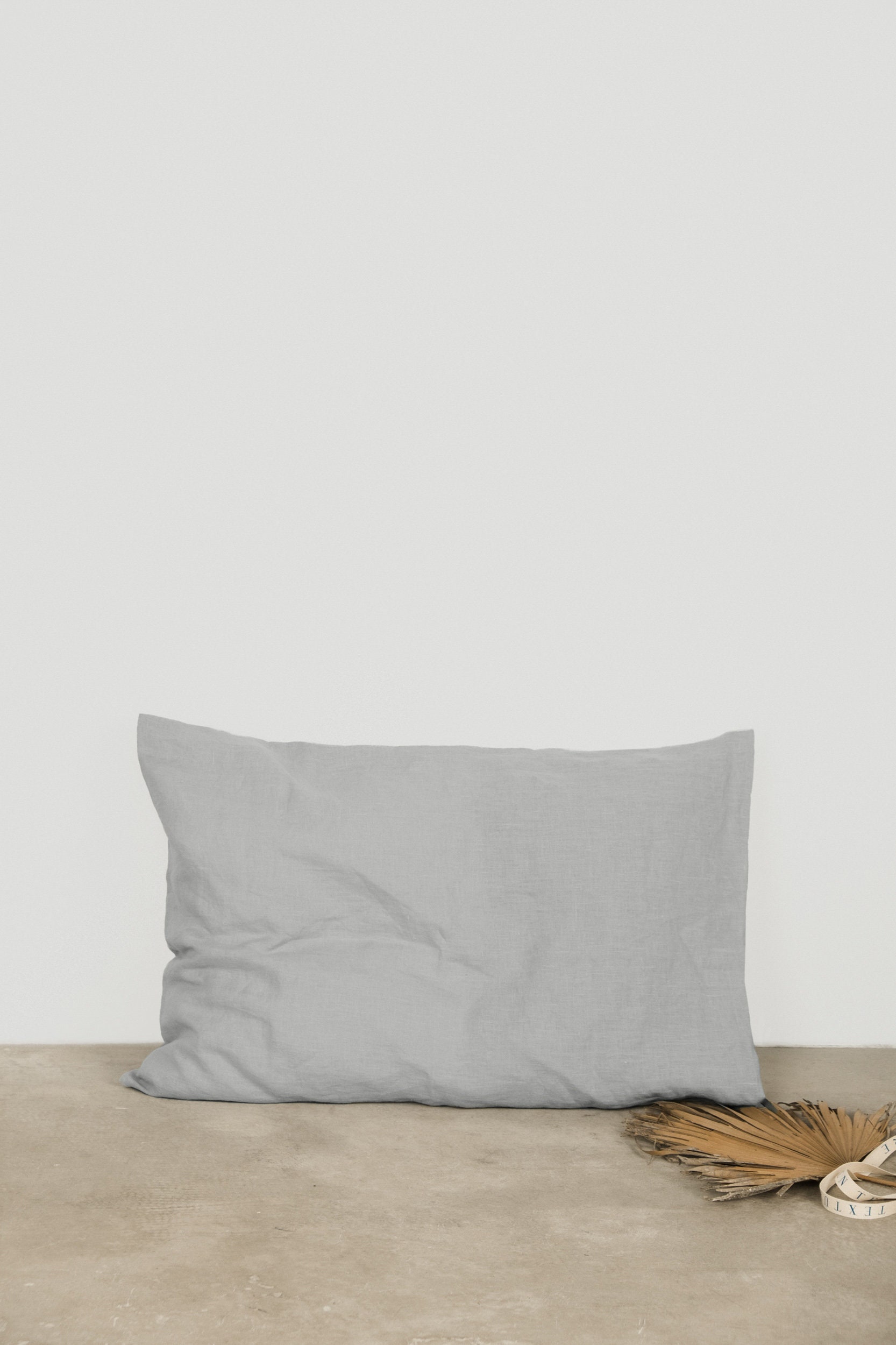 Linen pillowcase in Light Gray / Standard Full Queen King Etsy