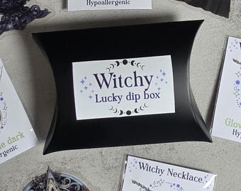 Witchy Lucky Dip Box - Jewellery Grab bag- Surprise- Glow in the Dark