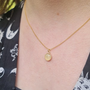 Genuine Real Moon Dust Necklace - Gold Necklace -  Moon Dust Pendant -  Lunar Meteorite Necklace - Lunar Meteorite Pendant