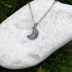 Genuine Real Moon Dust Necklace - Hypoallergenic Stainless Steel -  Moon Dust Pendant -  Lunar Meteorite Necklace - Lunar Meteorite Pendant