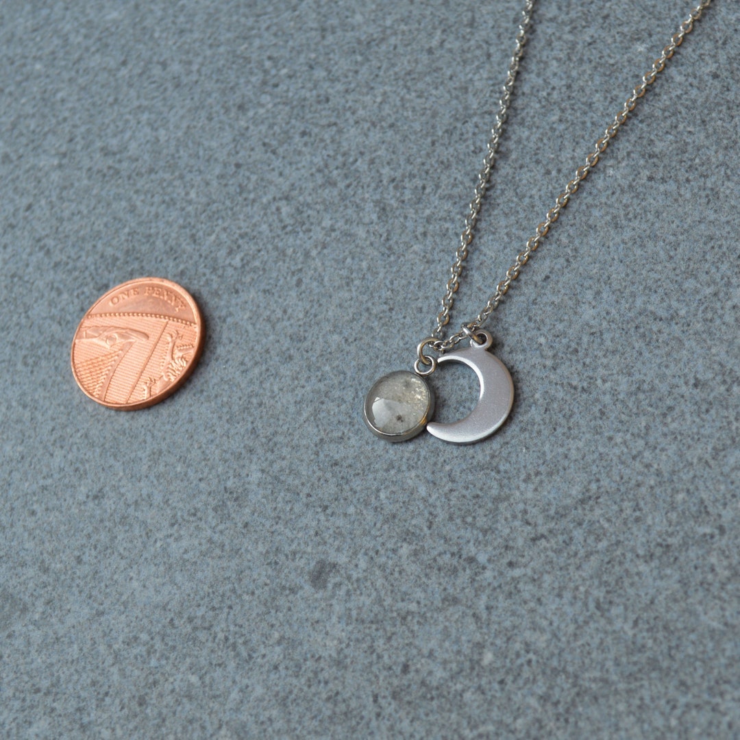 Genuine Moon Dust Necklace - Hypoallergenic Stainless Steel, Lunar ...