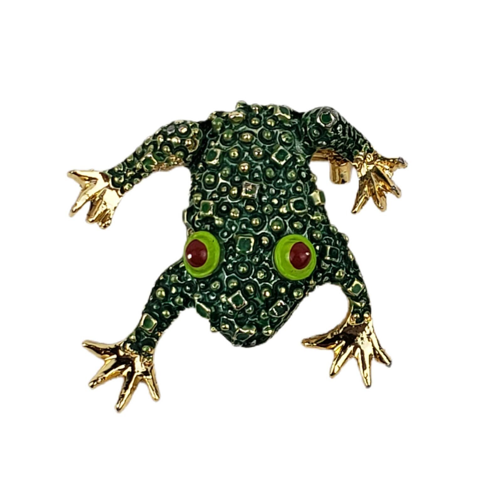 Vintage Frog Pin Gold Tone Metal Brooch Costume Jewelry Frog Etsy