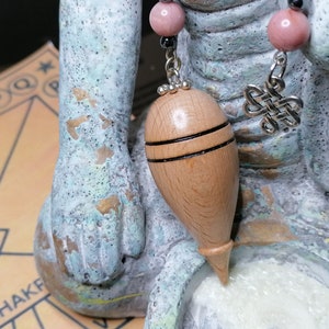 Beech wood dowsing pendulum, dowsing pendulum, divinatory pendulum