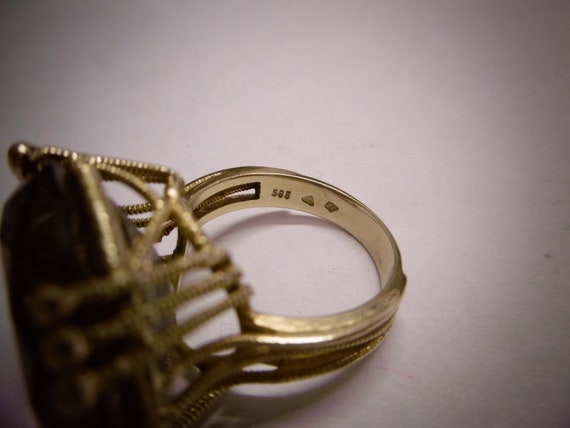 Extraordinary statement ring with large amethyst … - image 4