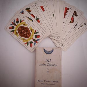 Old playing cards in original pack X. Florentz Wwe Chemnitz-Altendorf