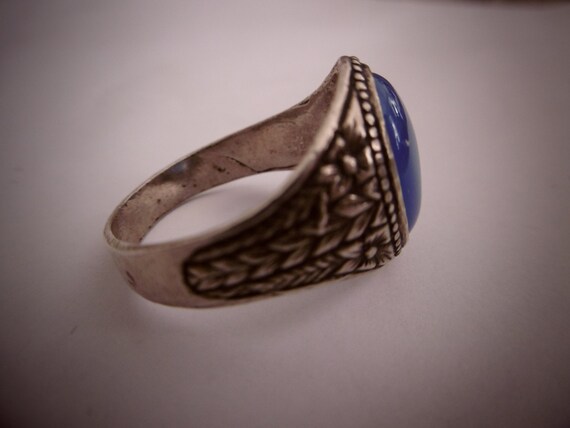 Mystischer Vintage Boho Ring mit blauem Stein , 9… - image 3