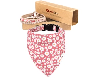 Matching Dog Collar Set: Hemp Bandana & Friendship Bracelet