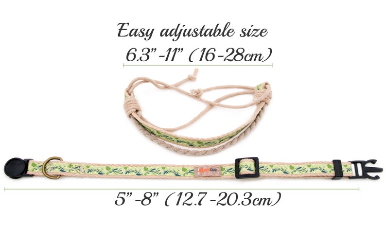 Pettsie Kitten Collar with Safety Breakaway Buckle and Friendship Bracelet for You Easy Adjustable Size 5-8