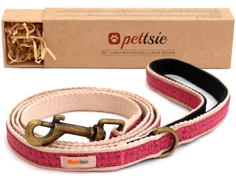 Hemp Dog Leash: 5ft Double Layer, Padded Handle
