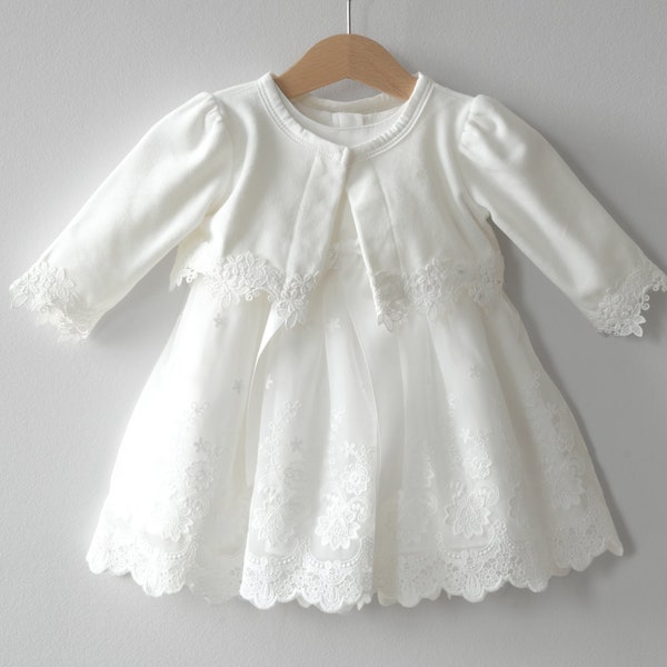 Miia with/without bolero christening dress party dress girls dress baby dress baptism dress