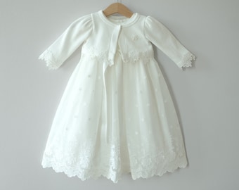 Miia with/without bolero christening dress party dress girls dress baby dress baptism dress