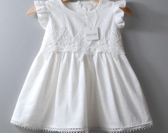 Luna - 100% Cotton Christening Dress Girl's Dress L15