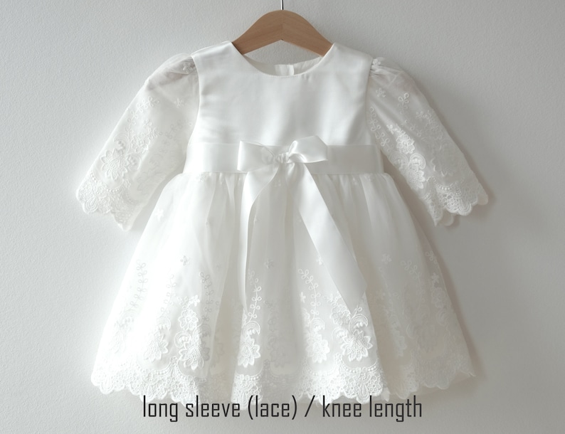 Miia avec/sans boléro robe de baptême robe de soirée filles robe robe de bébé robe de baptême lace sleeve/kneelen.